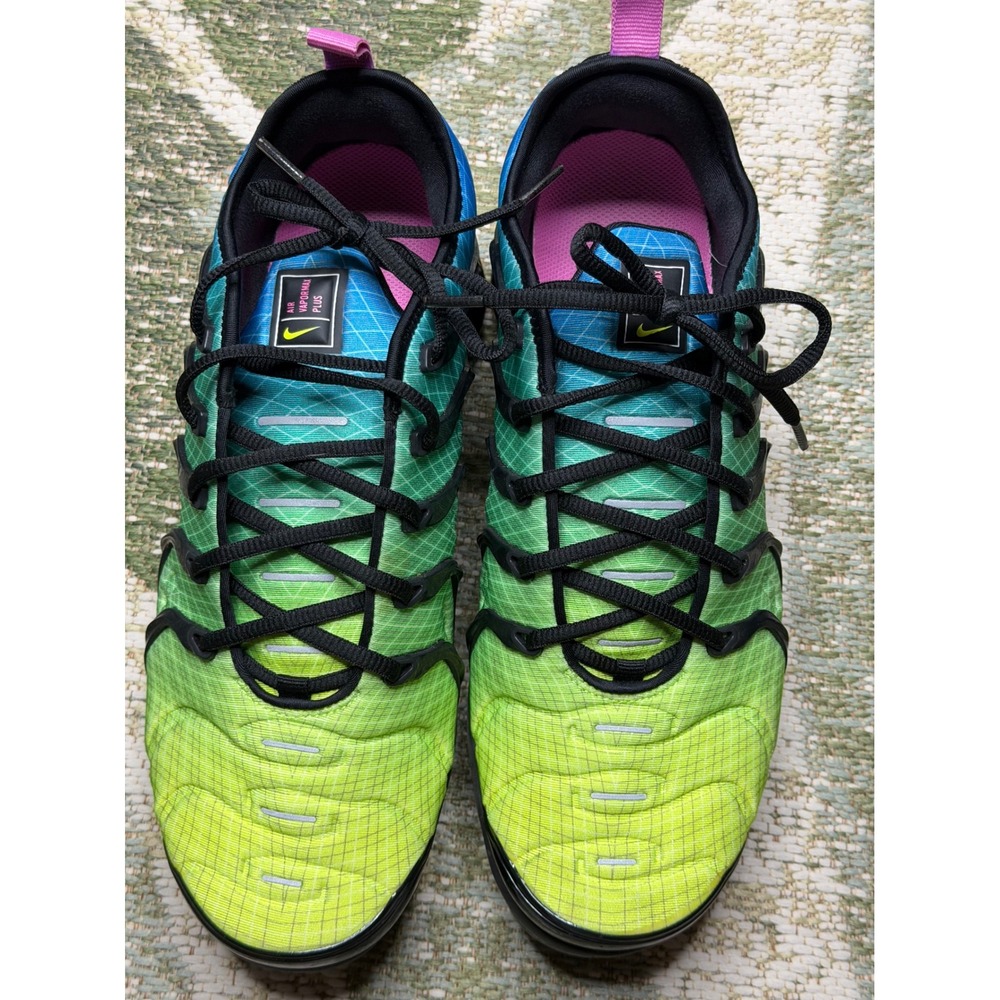 Nike Air VaporMax Plus Aurora Green Blue Force 924453-302 Mens 10.5 Sneaker